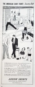 PRINT AD Arrow Shirts 1941 5x13 American Shirt Front Country Club - Bild 1 von 1