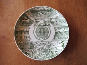 Kettlesprings Fornaci USA GREELEY CO CENTENARIO 1870-1970 Verde 10" Piatto B - Foto 1 di 3