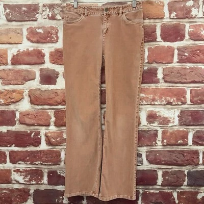 J Jill Pants Womens 4 Rusty Tan Fine Corduroy Worn Look Stretchy Casual Zip Up - Image 1 of 4