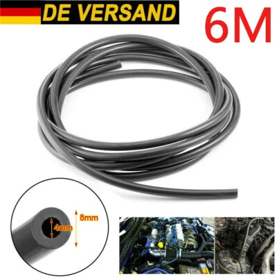 6Meter Unterdruckschlauch 4mm ID Unterdruck Schlauch Silikon Schwarz Vacuum Hose