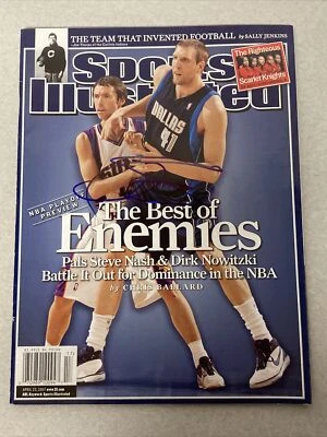 DIRK NOWITZKI Signed Auto SI Sports Illustrated Magazine NBA Dallas Mavericks - Image 1 of 2