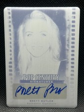 2011 Leaf Pop Century BRETT BUTLER * AUTOGRAPH * BLACK PRINTING PLATE 1/1