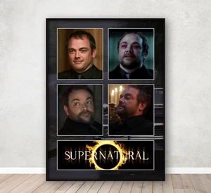 Supernatural Crowley Collage Poster Bedroom Wall Art Home Decor A4 Framed - Picture 1 of 4