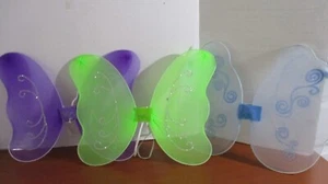 Lote de 3 ALAS DE HADAS PRINCESA CAMPANILLA Verde Azul Púrpura - Imagen 1 de 5