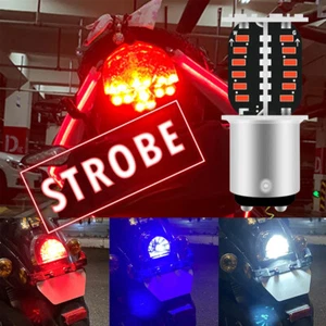 1piece Motorcycle Parts 1157 LED Strobe Brake Light Turn Signal Lamp Accessories - Picture 1 of 14