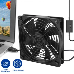 Einstellbar USB PC Ventilator Lüfter 140mm Gehäuselüfter 5V Computer Ventilator - Bild 1 von 12