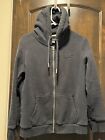 SUPERDRY Women's Navy Hoodie - zip down,  pockets, soft - US SIZE 10  (LG)
