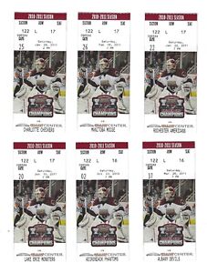 2010-11 Hershey Bears (AHL) Ticket Stubs--lot of 6 different