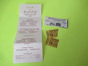 VINTAGE 1960 JAZZ AT THE PACIFIC PROGRAM SHEET / TICKET STUBS - Picture 1 of 2