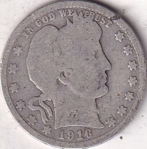 1916-D SILVER Barber Quarter - G - #274 - BEAUTIFUL COLOR - BEAUTIFUL COIN Cover