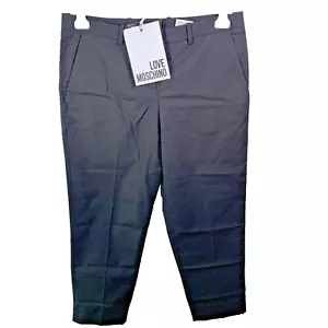 Love Moschino Dress Pants, Cropped, Size UK 12, Black Textured - Picture 1 of 23