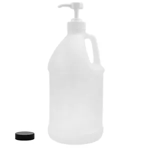 64 Unzen halbe Gallone weiße Kunststoff Pumpflasche mit Pumpe, 2 Quart Seifen-/Flüssigkeitsspender - Bild 1 von 10