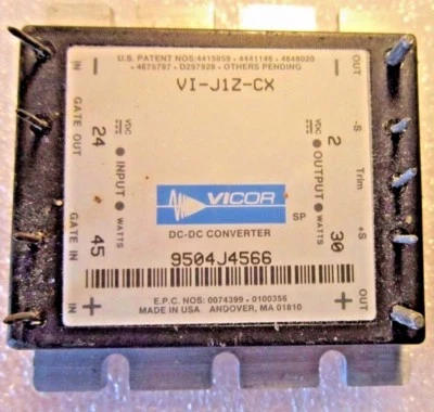 VI-J1Z-CX VICOR DC-DC CONVERTER MODULE 2VDC OUTPUT 30 WATTS  - Image 1 of 2