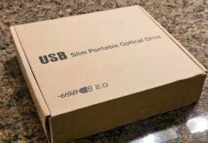 External USB Slim Portable DVD-RW CD-ROM Optical Drive USB 2.0 PCMCIA NEW IN BOX - Afbeelding 1 van 7