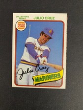 1980 BURGER KING BASEBALL PITCH-HIT-RUN PACK FRESH # 26  JULIO  CRUZ