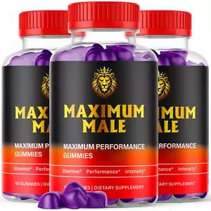Maximum Male Gummies Advanced Performance Formula Vitamin Supplement 180 Gummies - Picture 1 of 9