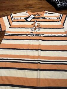 Tigger Disney Shirt Adult Small Orange Striped NWT