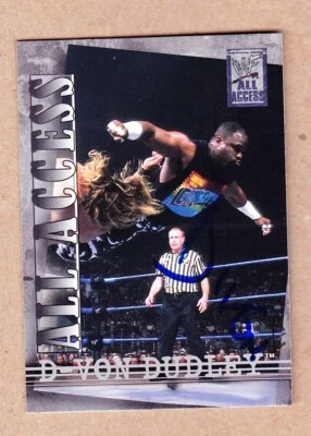 D-Von Dudley signed 2002 Fleer All Access  WWF wrestling card # 27 - Image 1 of 2