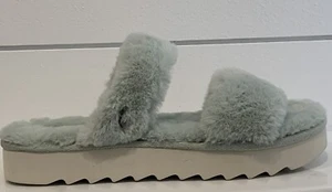 KOOLABURRA BY UGG NEU DAMEN FUZZ-ON SLIDE SANDALEN HAUSSCHUHE BLASS AQUA - Bild 1 von 8