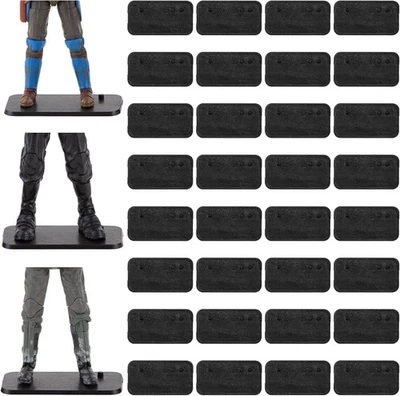 32PCS Action Figure Stand for Display, Toy Display 32Pcs-Black Square  - Image 1 of 4
