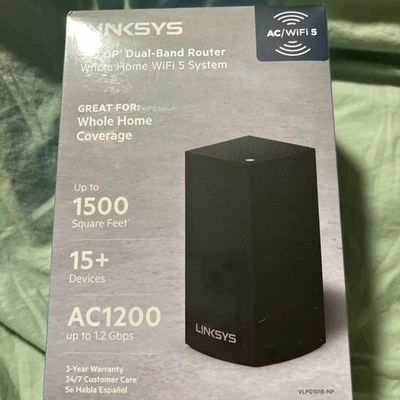 Linksys VLP0101B Velop AC1200 Mesh WiFi Router - Black (1-Pack) - Image 1 of 4