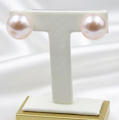 14k Yellow Gold 12.5 mm Freshwater Pearl Stud Earrings - Image 1 of 4