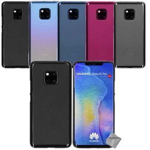 Housse etui coque silicone gel fine pour Huawei Mate 20 Pro + film ecran - Photo 1 sur 3