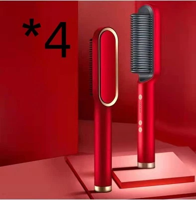 2 in 1 Hair Straightener & Curling Hot Comb Brush | Negative Ion Dual-Purpose El - Image 1 of 4