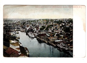 Birds Eye View Providence River Providence Rhode Island Vintage Postcard RI - Picture 1 of 2