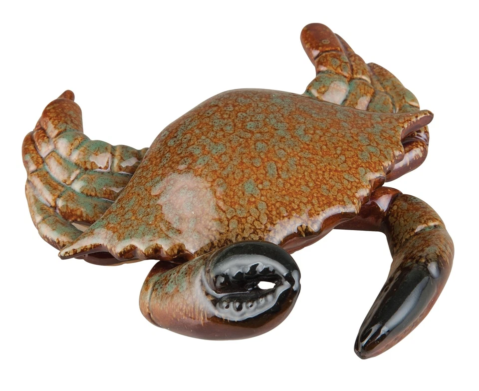 Estatuilla de cangrejo de piedra marrón Cozumel 6 pulgadas de cerámica Foto 1 de 1