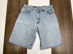 Pantaloncini jeans larghi blu 32 vintage anni 90 Levis 565 uomo 32 made in USA - Foto 1 di 10
