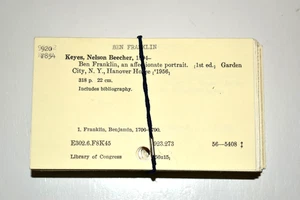 Posten von 100 Vintage Bibliothekskarten Katalog Karteikarten 5"x3" Karten alle verschieden - Bild 1 von 1