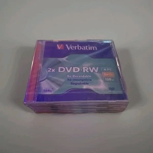 10 Verbatim DVD-RW Re-Recordable 2x 4.7 GB  120 Min - Picture 1 of 1