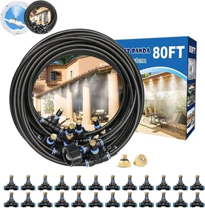 Misting Cooling System,Outside Water Misters for Outdoor Patio,80Ft(24M),Back... - Picture 1 of 13