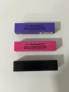Juego de 3 Mac Squirt Plumping Brillo Stick Lip Jet, AMPED, Violeta Beta, Nuevo en Caja - Imagen 1 de 3
