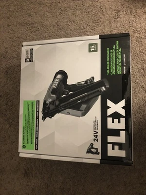 NOVO PREGADOR FLEX 24V 2-1/2" calibre 15 acabamento angular sem fio FX4311B-Z, somente ferramenta - Imagem 1 de 3