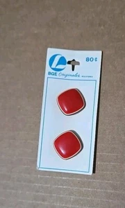 BGE Originals - 2 Buttons - Red - 7/8" - Made in Holland - Picture 1 of 3