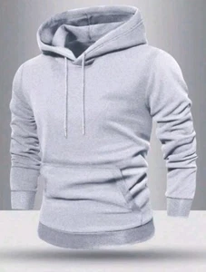 Men's Regular Fit Long Sleeve Pocket Hooded Sweatshirt - Picture 1 of 5