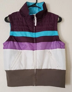 OP Ocean Pacific Girls Size Lg Sleeveless Full Zip Vest 2 Front Zip Pockets Plum - Picture 1 of 8