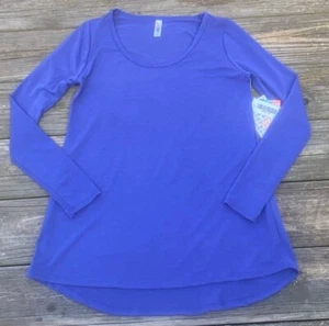 Lularoe Lynnae Solid blue long sleeve tee size XS new with tags - Picture 1 of 9