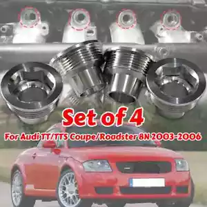 Set 4 Fuel Injector Inserts Cup Seat For Audi TT 1.8T 2003-2006 Upgrade Aluminum - Picture 1 of 6