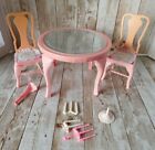 Vintage Barbie "Sweet Roses" Dining Room Table Chairs Replacement Pieces READ