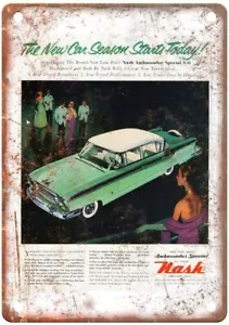 Vintage 1956 Nash Automobile Ad Retro Look Reproduction Metal Sign A3713 - Picture 1 of 2