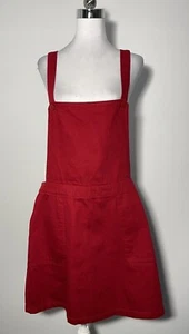 Princess Highway Womens Red Pinafore Overalls "Holly Drill Pinny" Size 16 - Picture 1 of 8