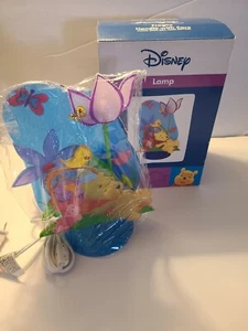 Disney Pooh Ferkel Garten Blumen Lampe Schreibtisch Tisch Leuchte Vintage 2001 NEU RAR  - Bild 1 von 7