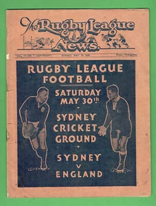 #T37. 1936 RUGBY LEAGUE NEWS - NSW V QUEENSLAND, MAY 16th - Bild 1 von 4