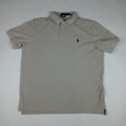 POLO Ralph Lauren Short Sleeve Polo Shirt Casual Beige Men's Size Large