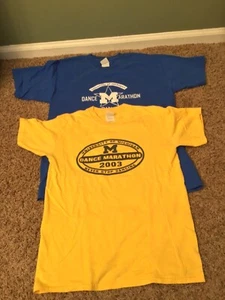 University Of Michigan Dance Marathon 2003 2004 T-Shirt Lot L & M - Picture 1 of 13