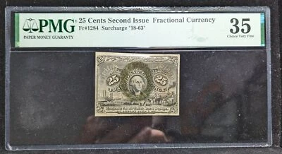 25C 2nd Issue Fractional Currency PMG 35 - Image 1 of 2
