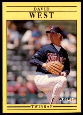 1991 Fleer David West Minnesota Twins #627 - Image 1 of 2